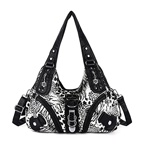 Angelkiss Hobo Purses and handbags for Women Satchel Handbag Women Purses Large Daily Shoulder Bags | Purses - color: Black-leopard