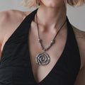 Bohemian Vintage Pendant Necklace Aesthetic Boho Chunky Adjustable Stacked Necklace for Woman Ethnic Tribal Jewelry - style: Bohemian 3