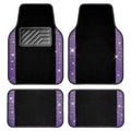 CAR PASS Bling Rhinestones Diamond Car Floor Mat, Crystal Sparkly Shining Glitter Carpet, Waterproof Anti-Slip PVC Heel Pad Universal Fit Interior Set SUV,Sedan,Van,4pcs Girl Women Men Violet Purple - color: Violet Diamond