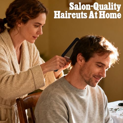 SALONSILK Hair Comb for Men & Women, 8PCS Professional Styling Combs for Wet Curly Natural Hair Detangling Parting Teasing Styling & Cutting - color: Hair Cutting Black