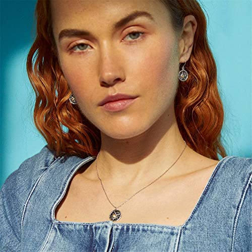 MALOYANVE Vintage Sun and Moon Drop Dangle Earrings for Women Unique lightweight Handmade Retro Boho Antiqued Gold Silver Round Coin Earrings for Women Jewelry - color: Gold Earrings and Necklace
