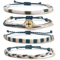 FANCY SHINY Boho Nautical Compass String Bracelets Beaded Clay Beads Bracelet Stackable Friendship Bracelets Summer Beach Outfits for Women Girls - color: Green