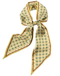 Purse Scarf For Handbags Head Scarves For Women's Hair Bags Scarfs Long Skinny Scarves Fashion Silky - color: A28-yellow Four-leaf Clover