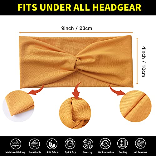 Yeshan 12 Pack Wide Twist Headbands for Women No slip Turban Headband Stretchy Criss Cross Head bands Yoga Workout Sport Hair bands Solid colors Bandana Headbands - color: No9(Mixed 12 pcs)