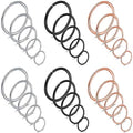 Ruifan 6-30PCS Non Pierced Stainless Steel Clip on Closure Round Ring Fake Nose Lip Helix Cartilage Tragus Ear Hoop Earrings Jewelry 20G - color: 30PCS - Mix Color 2#