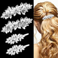 REDANHA 4 Count Rhinestone Bridal Hair Clip, Hair Clips, Rhinestone Jewelry Barrette Vintage Hair Accessories Pearl Hair Clips for Women Wedding