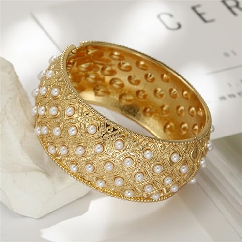 YMBYCM Gold Chunky Bangle Bracelets for Women Trendy Wide Chunky Cuff Bracelets Wrap Bracelet - style: C-G