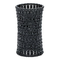 Szxc Womens Ballroom Rhinestone Stretch Cuff Bracelets Fit Wrist Circumference from 6.5" to 7.8" - Lead & Nickle Free - color: Black Metal Black