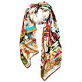 Long Silk Like Scarf Lightweight Satin Scarves Large Sunscreen Shawl Wrap for Women - color: 020.abstract Red