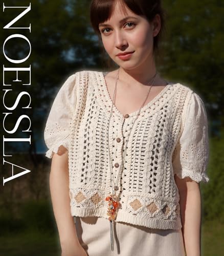 Noessla Boho Long Pendant Necklaces for Women Silver Tassel Long Necklace Sweater Chain Mothers Day Gifts Silver Costume Jewelry for Women - color: Agate