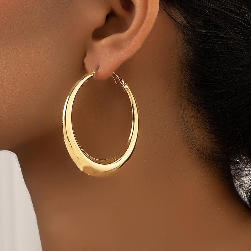 Colorful Large Hoop Earrings for Women Chunky Statement Earrings for Women White Black Red Leopard Hot Pink Earrings Big Hoops Vintage Neon 80s 90s Earrings Chunky Jewelry - style: G