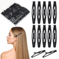 Obeoby 40 Pcs Black Metal Snap Hair Clips, 2.36 Inch Hair Barrettes Accessories for Women Girls - color: Black