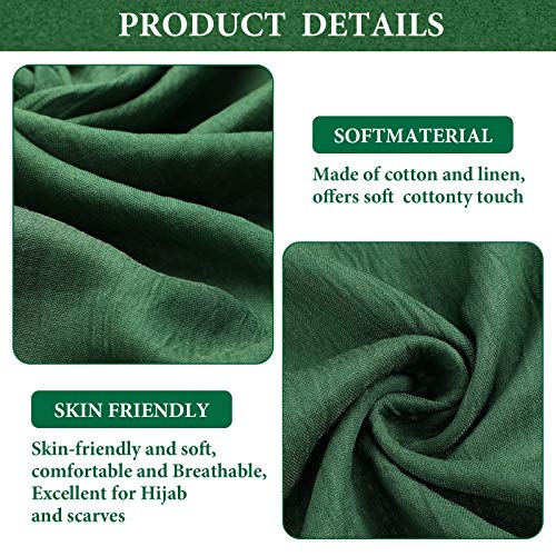 Patelai 9 Pieces Women's Cotton Scarves Lady Light Soft Fashion Solid Scarf Wrap Shawl, Candy Color - color: Plain