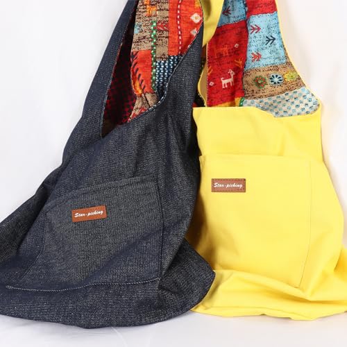 Boho purses Double-sided Tote Colorful boho bag for women - color: Brown