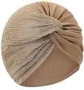 XYIYI Chemo Headwear Turban for Women, Cancer Patients Head Wrap Cover Hat for Hair Loss - color: Khaki