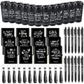 Skylety 12 Set/48 Pcs Christian Gifts for Men Religious Gift Set 16 oz Bible Scripture Cups with Lids Mini Spiral Notebooks Pens Keychains for Dad Husband Birthday (Black) - color: Black