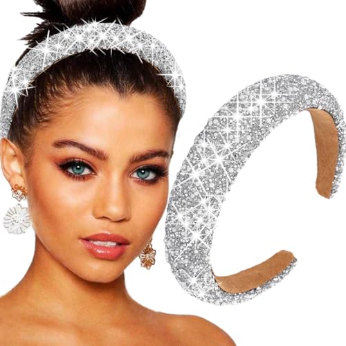 Rhinestone Hairband Baroque Wide Headbands Glitter Sparkle Headband