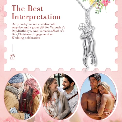 FLYOW S925 Sterling Silver Best Friend Couple Pendant Friendship Sun Moon Lotus Yin Yang Matching Bff Necklace for Women Jewelry - style: silver