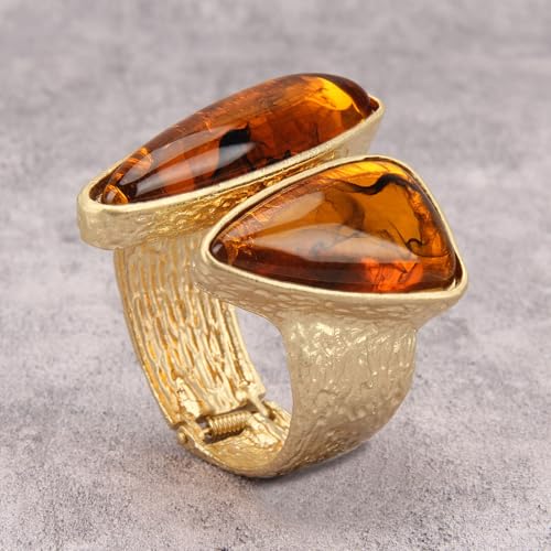 Gold Cuff Bracelet for Women Silver Beaded Bracelets Open Bangle Stackable Stretch Bead Bracelet Boho Jewelry Gifts for Wife Couple - style: Chunky Bangle Bracelets