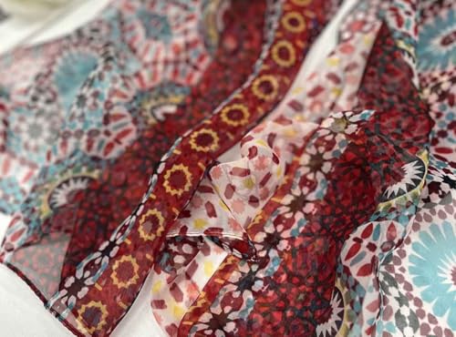 Xyueanlo Fashion Scarves for Women Lightweight Elegant Scarf Sunscreen Wraps Shawls - color: Red