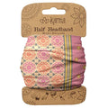 Karma Pink Sunburst Headband for Women - Medium - Fabric Headband and Stretchy Hair Scarf - Pink - color: Pink Sunburst, size: 1 Count (Pack of 1)