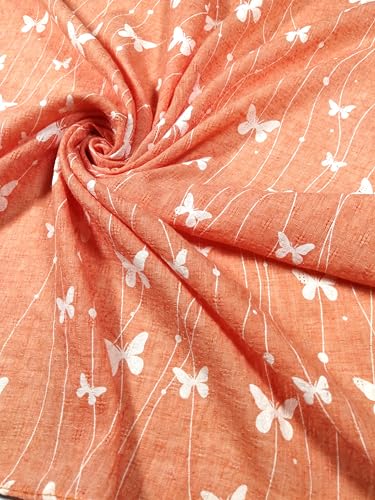 Shanlin Unisex Cotton Square Bandanas Scarves 24x24 - color: Butterflies-orange