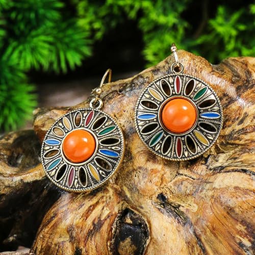 Boho Earrings for Women Trendy Gold Dangle Earrings Vintage Bohemian Indian Country Jewelry Gifts Boho Dress Chic Clothing - color: A3:boho earrings