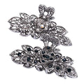 Large Claw Hair Clips 2PCS For Women and Girls Metal Retro Style With Sparkly Glitter Rhinestones Banana Jaw Hair Clamps Strong Hold Nonslip Hair Accessories