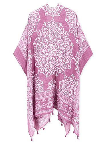 Breezy Lane Kimonos for Women Swimsuit Coverups Beach Cover Up Swimwear Cardigan Summer - color: B Rose