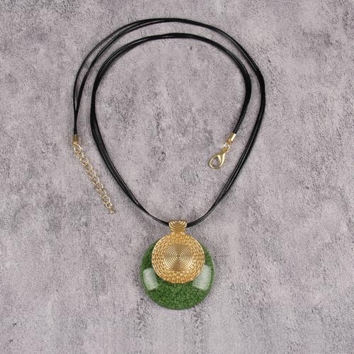 Leather Necklace for Women Vintage Boho Necklaces Black Cord Choker With Pendant Casual Chunky Leather Necklace Trendy - style: Adjustable Leather Necklace