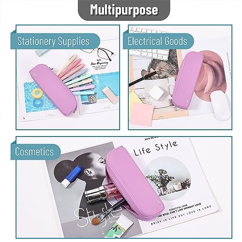 Mr. Pen- Silicone Pencil Case, Aesthetic Pencil Bag for Women, Makeup Pouch | Multifunctional Pouch for Stationery, Cosmetics and Electrical Goods Storage - color: Dusty Pink