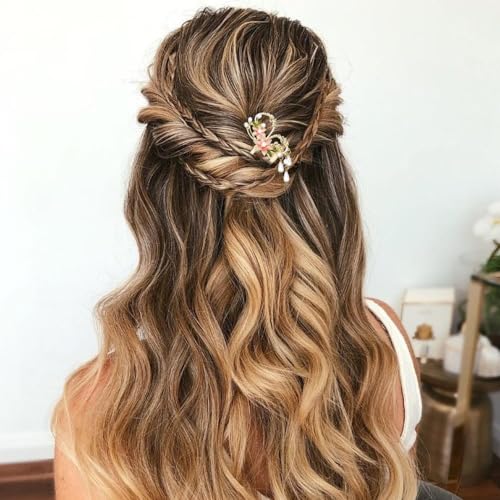 Arvintas 2 Count Chinese Flower Hair Stick, Metal Hair Accessories, Traditional Hair Sticks for Long Hair, Hair Chopsticks for Women, Classic Vintage Flower