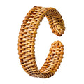 Rattan Bracelet Handmade Lightweight Straw Wicker Braid Cuff Bangle Bracelet Statement Adjustable Bohemian Rattans Woven Chunky Bracelets for Summer Wrist Jewelry - style: F Thin Rattab Cuff Bracelet