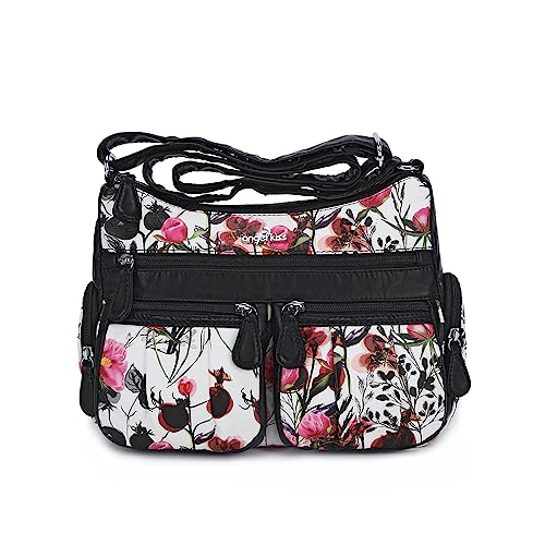 Angel Kiss Crossbody Bags for Women, Ladies Shoulder Handbags and Purses Medium Faux Leather Pocketbooks | Ladies - color: 7pink/Black