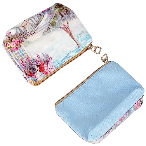Women and Girls Cute Fashion Coin Purse Wallet Bag Change Pouch Key Holder - color: Iron Tower