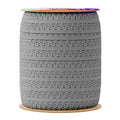 Mandala Crafts Charcoal Stretch Lace Soft Elastic Trim Roll - 55 Yards 1 Inch Wide Stretchy Frilly Picot Ribbon for Sewing Lingerie, Headbands, Underwear, and Crafts - color: Charcoal