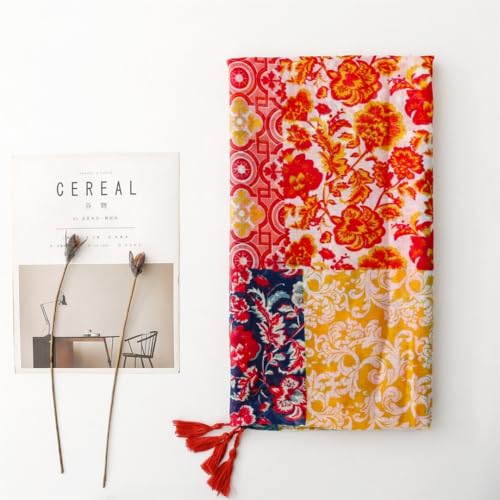 WaJuemy Travel Boho Scarf for Women Casual Lightweight Pashmina Scarves Fashion Multicolor Shawl Wraps with Fringed Beads - color: 01a Classic Boho