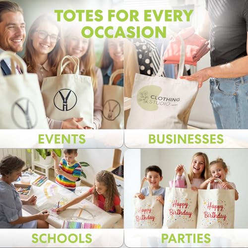 Simpli-Magic Canvas Tote-Bags - size: 15 Pack