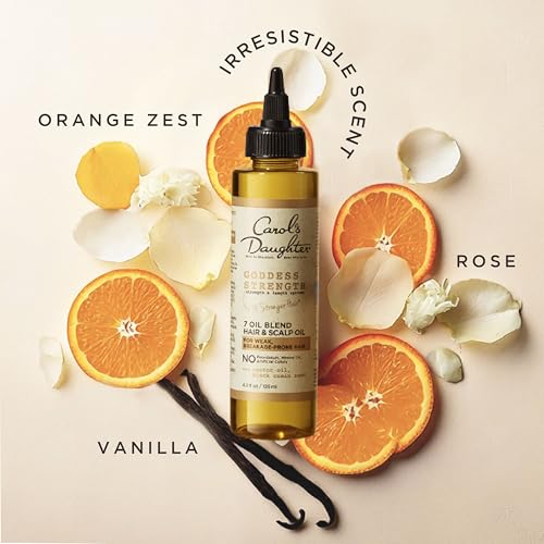 Carol's Daughter Goddess Strength 7 Oil Blend Scalp and Hair Oil for Waves, Coils and Curls, Hair Treatment with Castor Oil, 4.2 Fl Oz (Pack of 6) - size: 4.2 Fl Oz (Pack of 6)