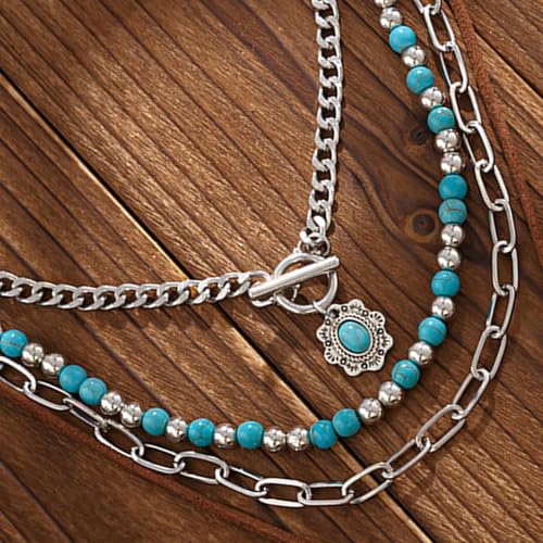 Boho Outfits for Women Boho Necklaces Country Concert Outfits Nashville Western Jewelry Choker Necklaces Long Leather Necklace Western Dress Jewelry Country Cowgirl Accessories Gifts - color: L1