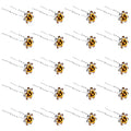 QIUTIMIY 20 Pack (Yellow) Crystal Hair Pins Rose Flower Rhinestone Hair Clips for Bridal Wedding Women Hair Jewelry Accessories, with Clear Container - color: Rose Flower-Yellow