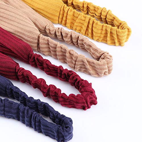 DRESHOW 10 Pack Headbands for Women Criss Cross Vintage Head Wrap Boho Headband Twisted Elastic Hair Accessories - color: 0-10 Pack: Summer Garden