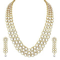Aheli Indian Bollywood Style Wedding Faux Kundan Necklace with Earrings Set Ethnic Bharatanatyam jewellery set Gift for Women - color: White 3