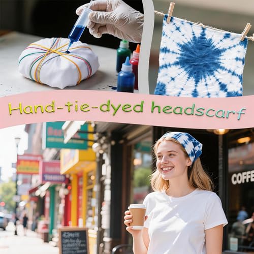 Cotton White Bandana, 22"x22" White Bandanas Bulk for Tie Dying, Handkerchiefs Headband Head Wrap Scarf - style: 72pcs