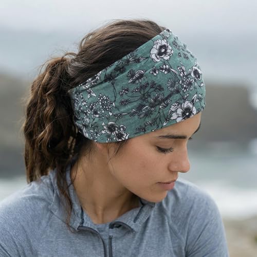 Wide Headbands for Women Non Slip Stylish Knotted Bandana Headhand Boho Head Bands African Head Wraps Yoga Workout Hair Wrap Accessories 4 Pack - color: 4 Pack Wide Headbands Flower Style 12