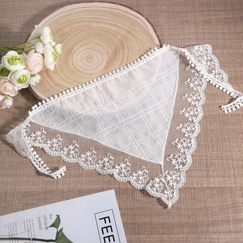 Hair Scarf Headband for Women Boho Triangle Bandana Turban Cute Stylish Lace Hair Bandana Non Slip Hairs Soft Head Coverings for Hairs Styling Summer Accessories