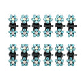 VOCOSTE 12 Pcs Mini Hair Claw Clip, Small Rhinestone Hair Clips, Metal Little Hair Clips for Women and Girl Flower Hair Accessories, Blue - color: Blue