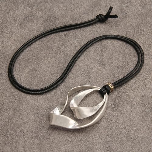 Boho Necklaces for Women Chunky Circle Necklace Layered Boho Circle Leather Choker Necklace Long Vintage Necklaces Bohemian Jewlery Gifts - style: Chunky Circle Necklace