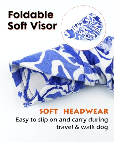 Chemo Headwear Viscose Newsboy Cap for Women Summer Hats - color: Blue White Flowers