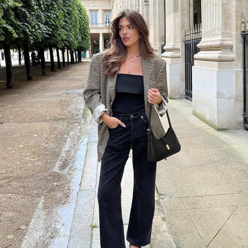 CLUCI Shoulder Bag for Women, Purses for Women, Handbag Hobo Bags Vegan Leather Crossbody Purse with Adjustable Strap Black - color: A-black-small